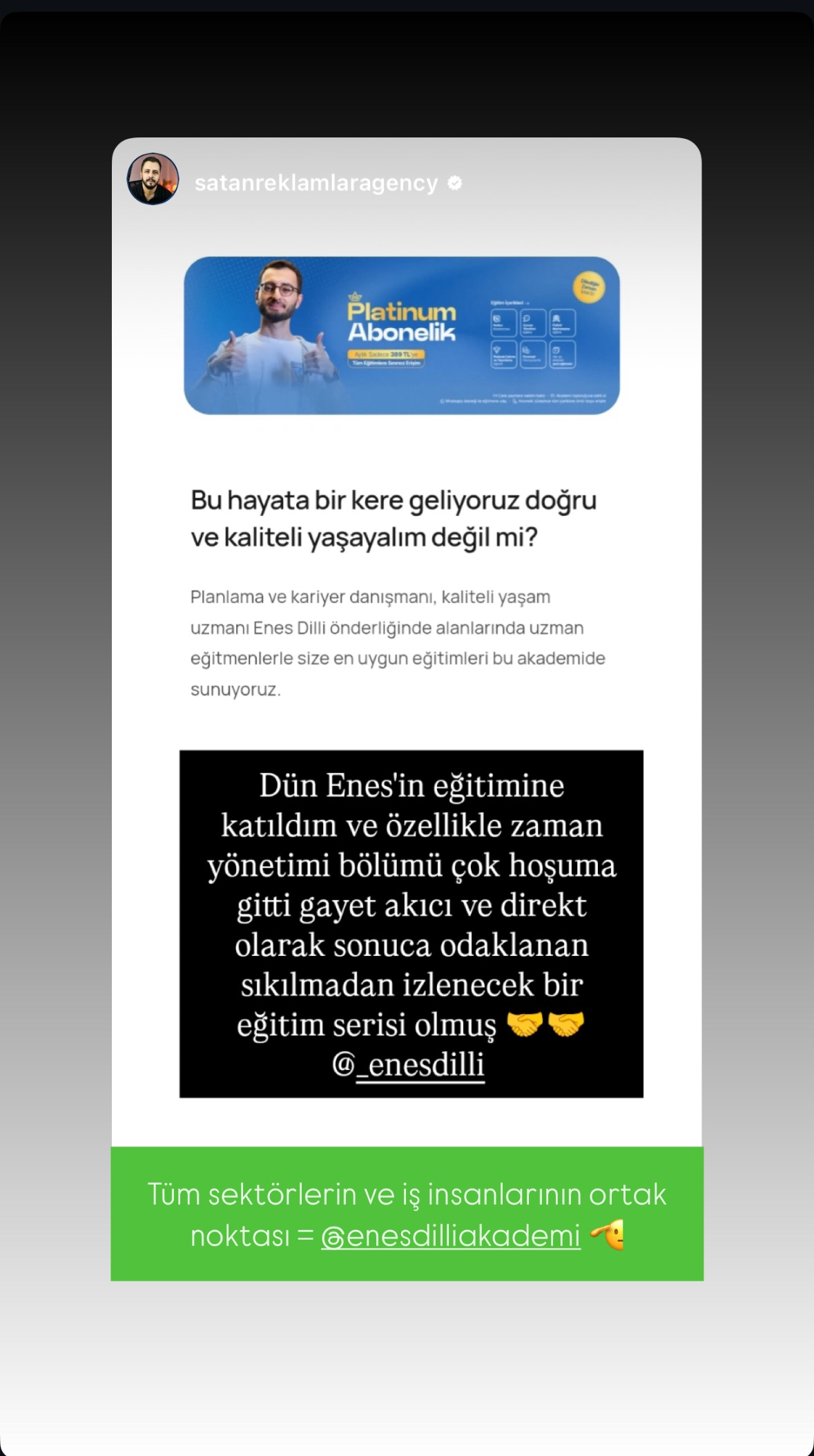 Danışan mesajı